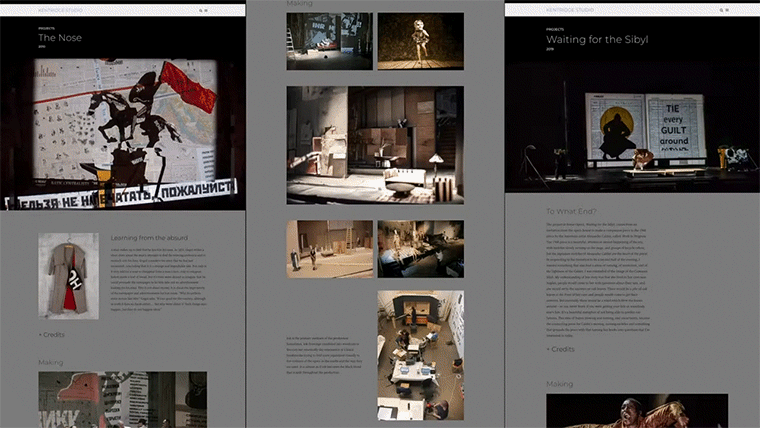 Amorphous New Media_Website development_User experience_Kentridge